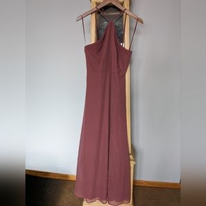 Rosewood Chiffon Birdy Grey Bridesmaid Dress, size S, professionally hemmed